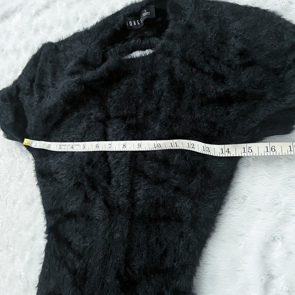 LIONESS Westside Backless Furry Mini Dress Black - Picture 15 of 15